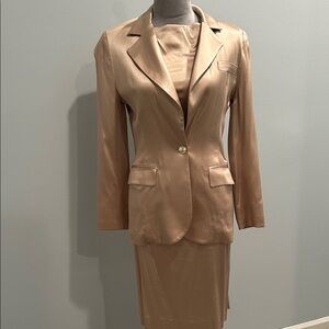Village Set Three Piece Champagne Color Set (jacket, cami and pencil skirt) 8